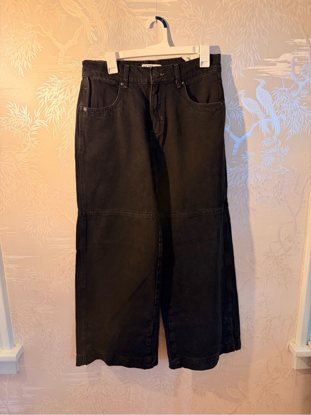 We The Free Wide-Leg Black Chino Pants